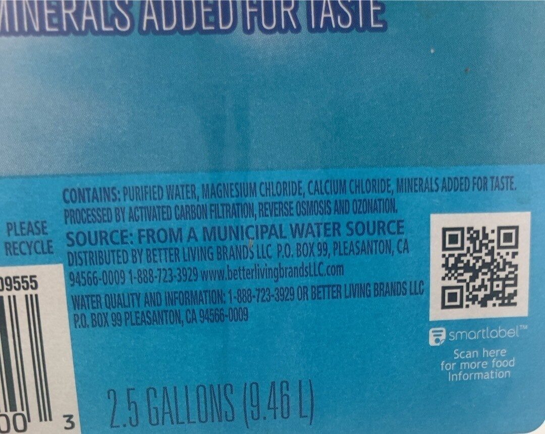 Refreshe drinking water - Nutrition facts