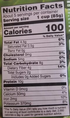 Select edamame in pod - Nutrition facts