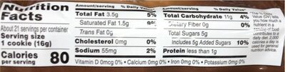 Select treasure chips chunky cookies - Nutrition facts