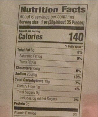 Hot Fries - Nutrition facts