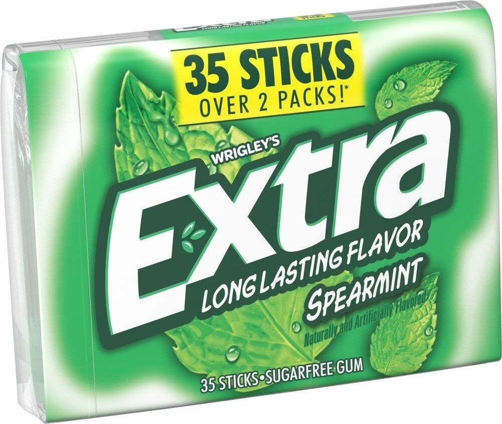 Wrigleys spearmint chewing gum sugar free stick rp - Produit