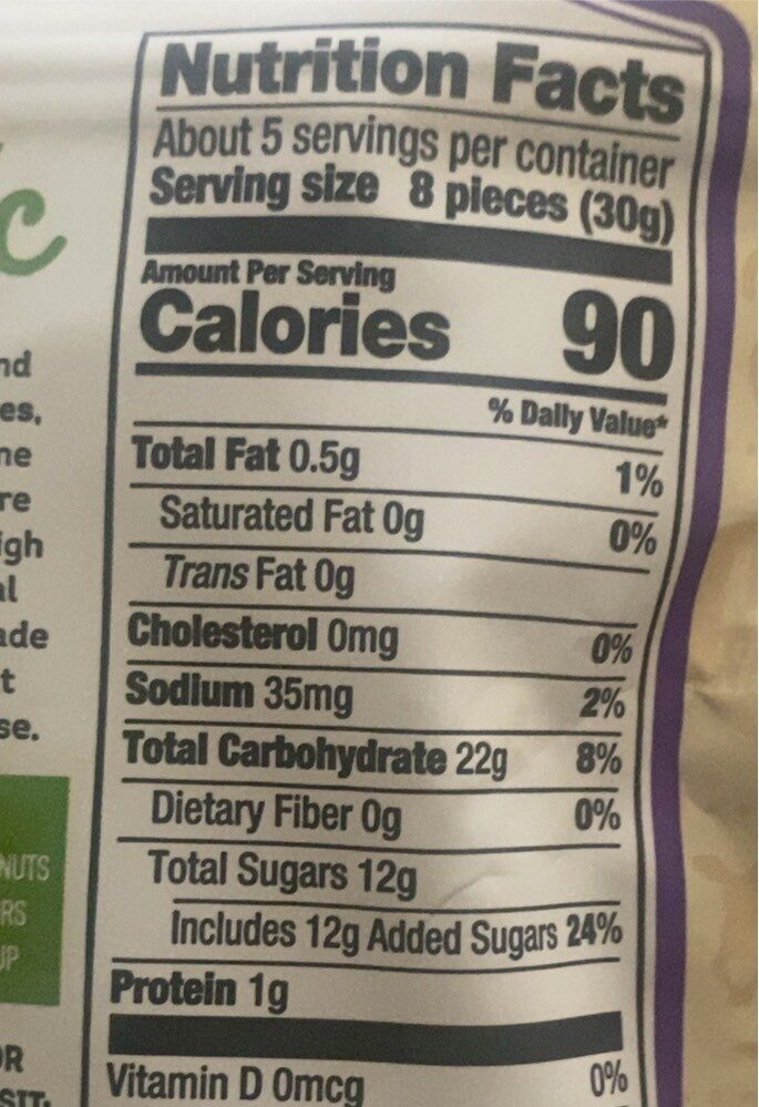 Wiley wallaby organic mixed berry bites - Nutrition facts