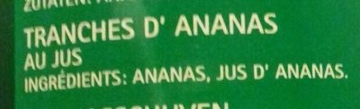Tranches d'Ananas au Jus - المكونات - fr