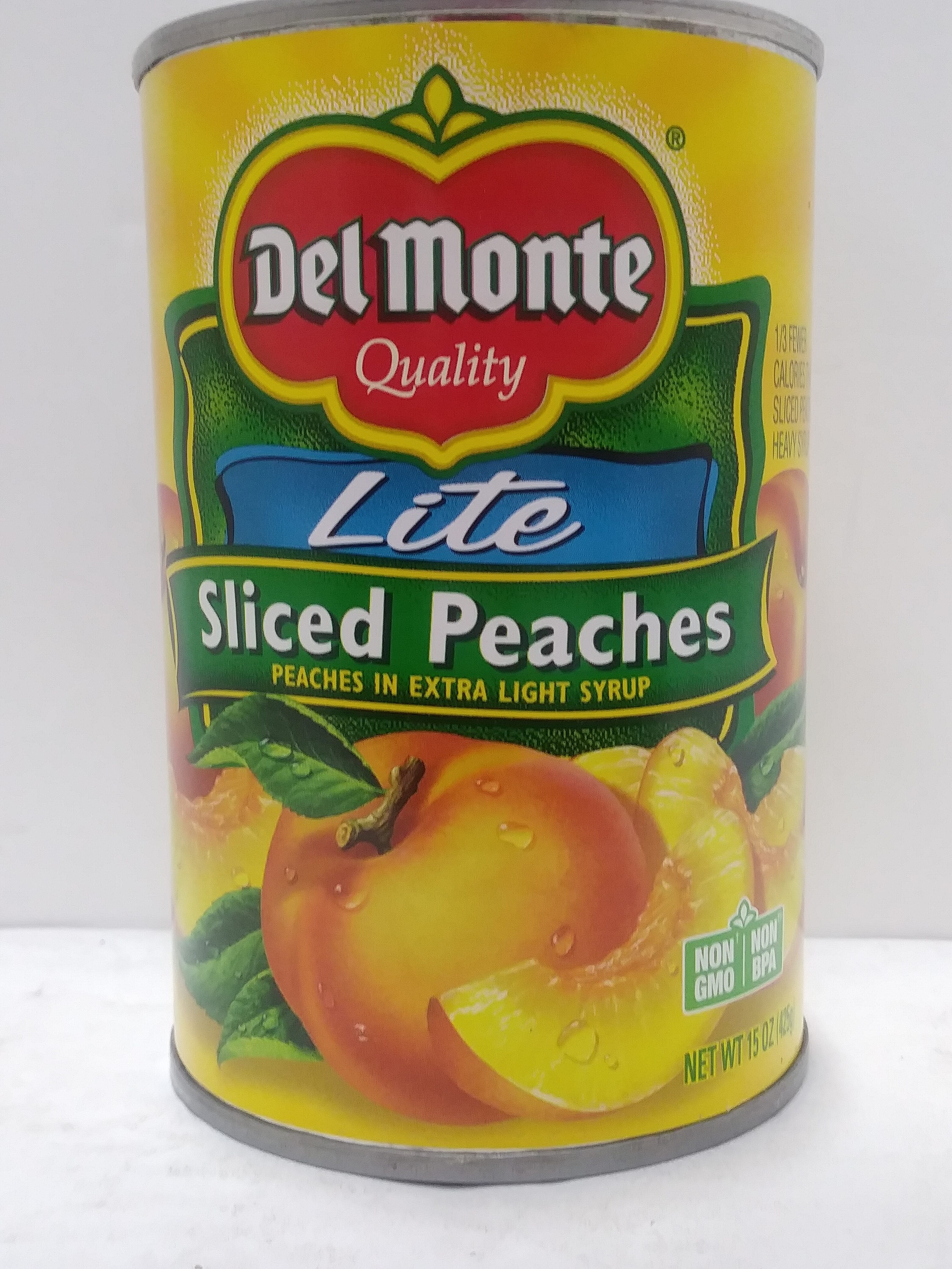 Peaches, Sliced Yellow Cling in Extra Light Syrup - Produkt - en