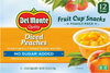 Diced peaches fruit cup snacks - Producto