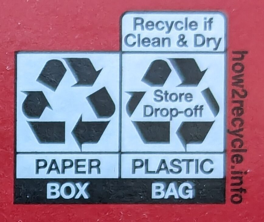 Cheez-It White Cheddar Snack Crackers - Recycling instructions and/or packaging information