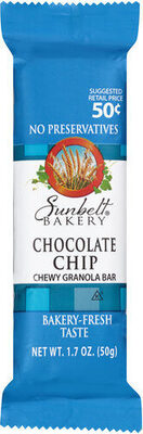 Calories in Sunbelt Bakery Chocolate Chip Chewy Granola Bar