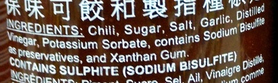 Sriracha-Sauce - Ingredients