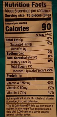 Fruit Snacks tropical fruit - Nutrition facts