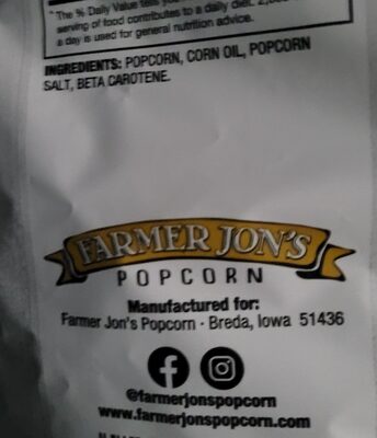 Butter Popcorn - Ingredientes - en