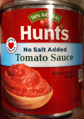 HUNTS No Salt Added Tomato Sauce, 8 OZ - Product