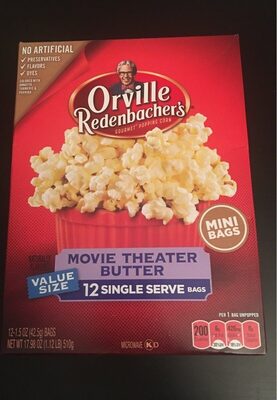 Orville redenbachers gourmet popcorn movie theater butter - Product