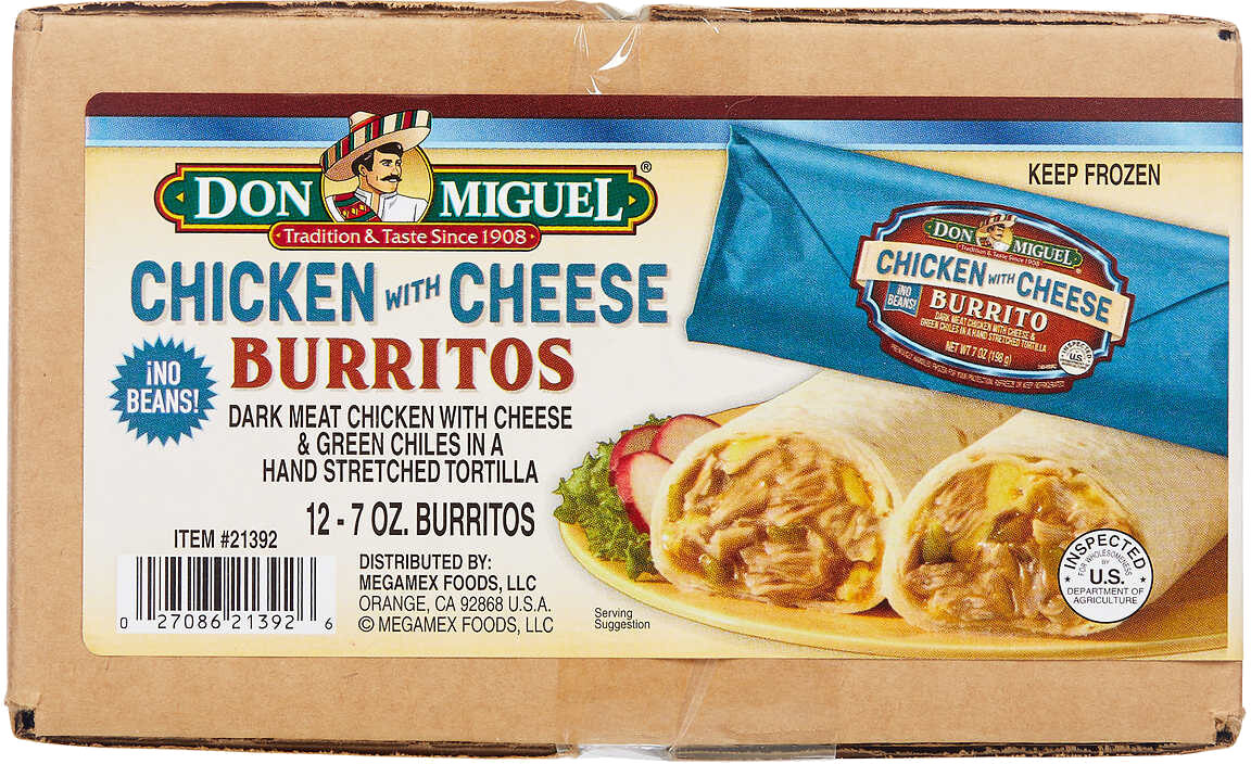 Chicken with Cheese Burritos - Produit - en
