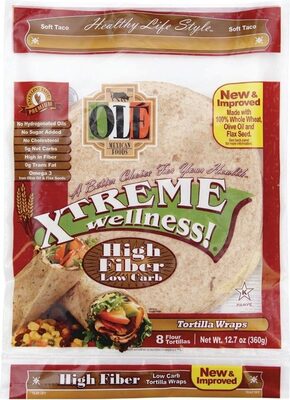 Xtreme wellness high fiber low carb tortilla wraps - Produkt - en