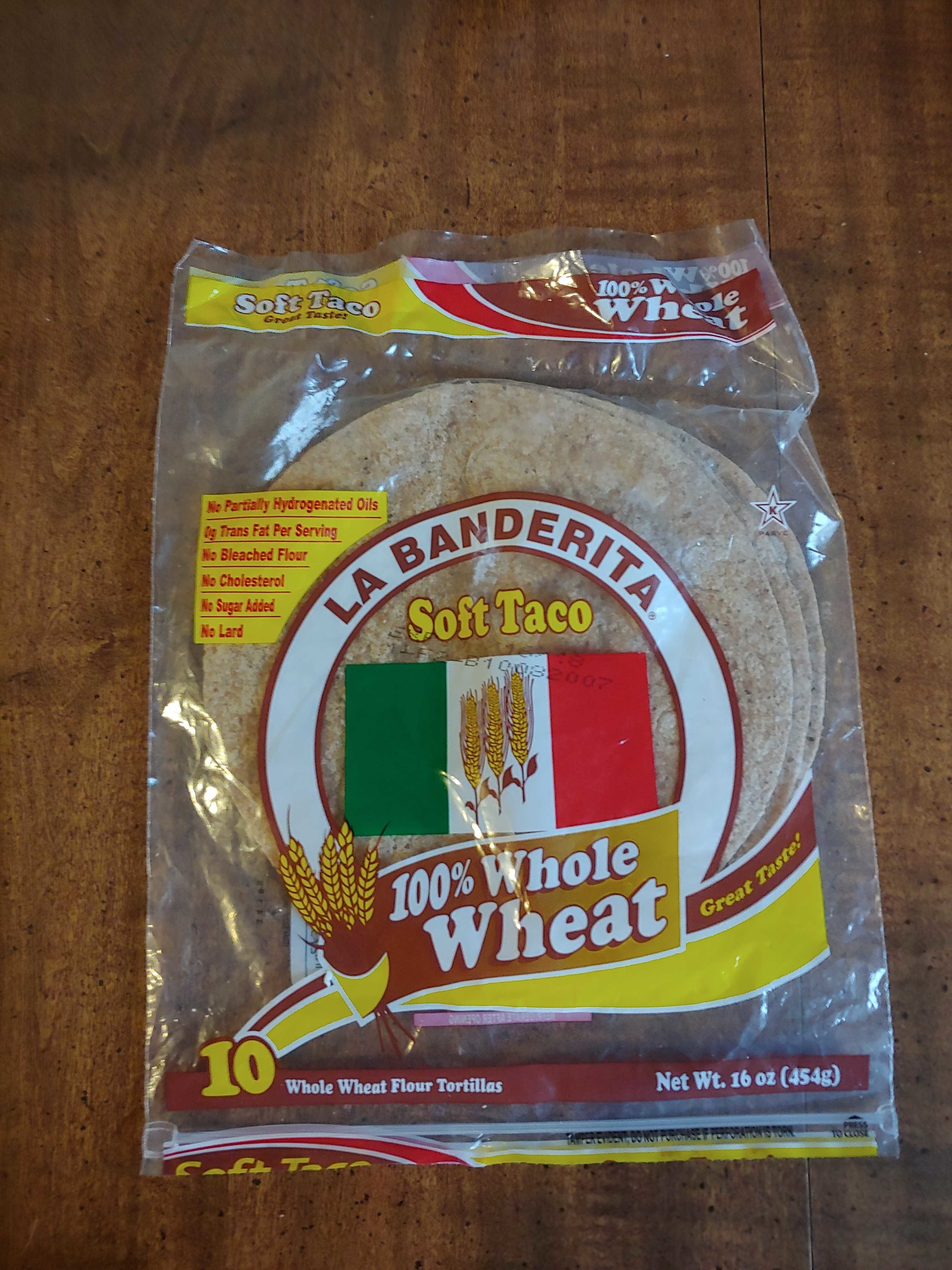 100% whole wheat soft taco - Product