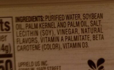CR Original Vegetable Oil Spread - Ingredients
