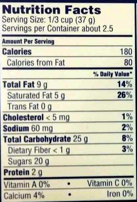 Bunches of crunchy milk chocolate - Nutrition facts