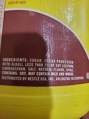 Nesquik - Ingredients