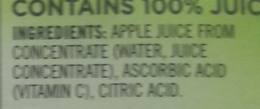 Juicy Juice Apple - Ingredientes - en