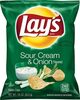 Sour cream onion flavored potato chips - Product