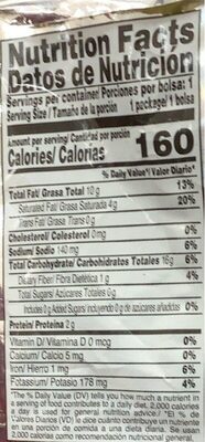 Potato chips - Nutrition facts