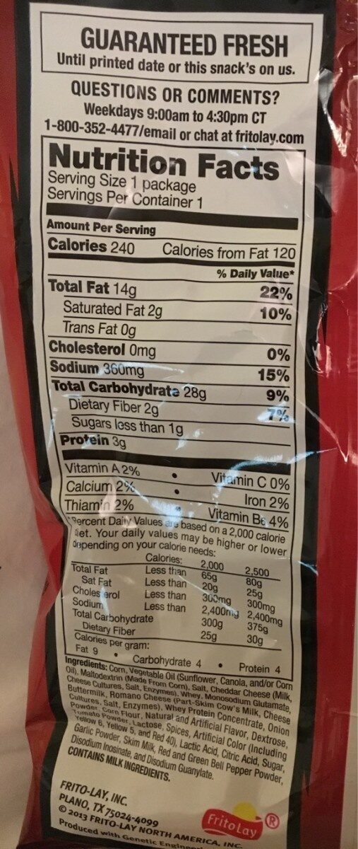Tortilla chips - Nutrition facts