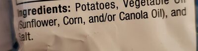 Cheddar sour cream flavored potato chips - Ingredienti - en