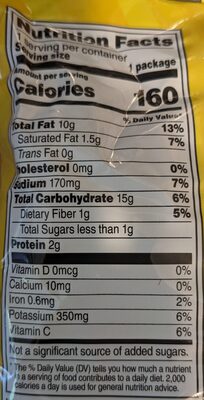 Classic Potato Chips - Nutrition facts