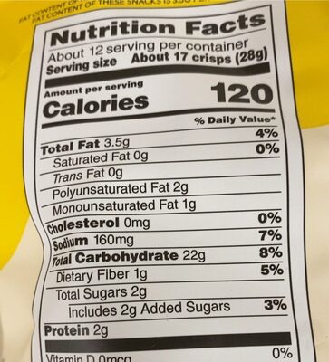 Baked Potato chips - Nutrition facts
