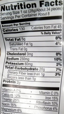 Cheetos Crunch Cheese, Baked - Nutrition facts