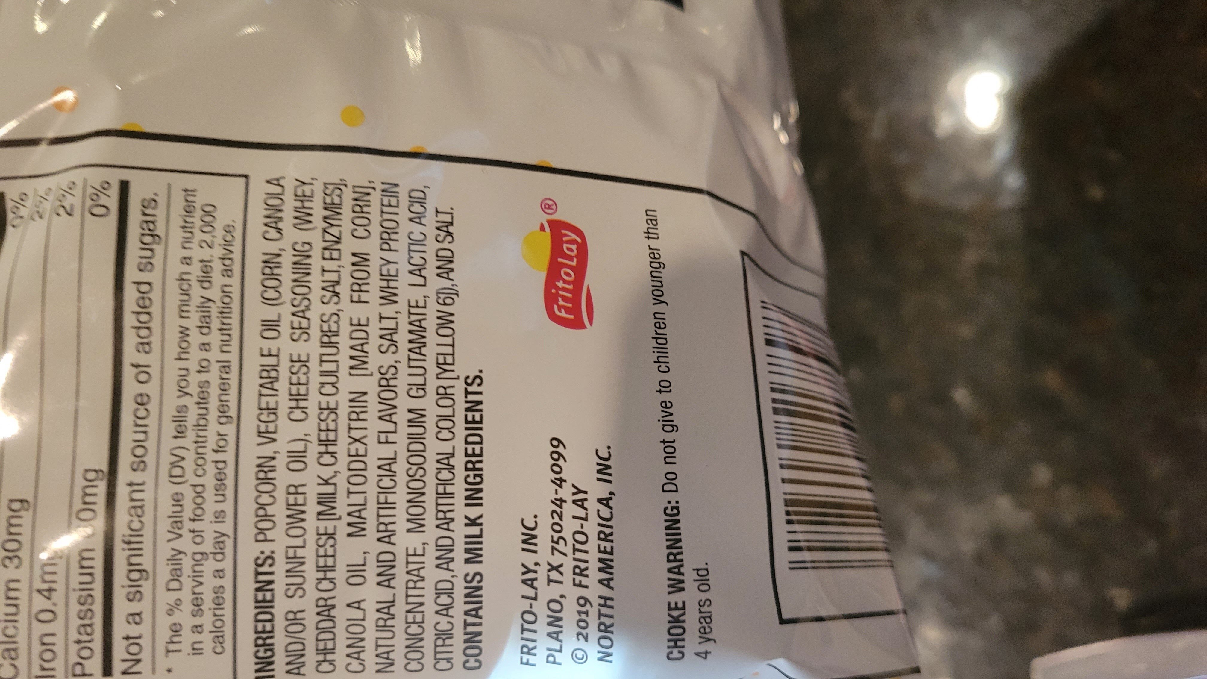 Cheetos popcorn - Ingredients