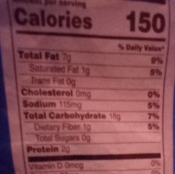 Tostitos - Nutrition facts