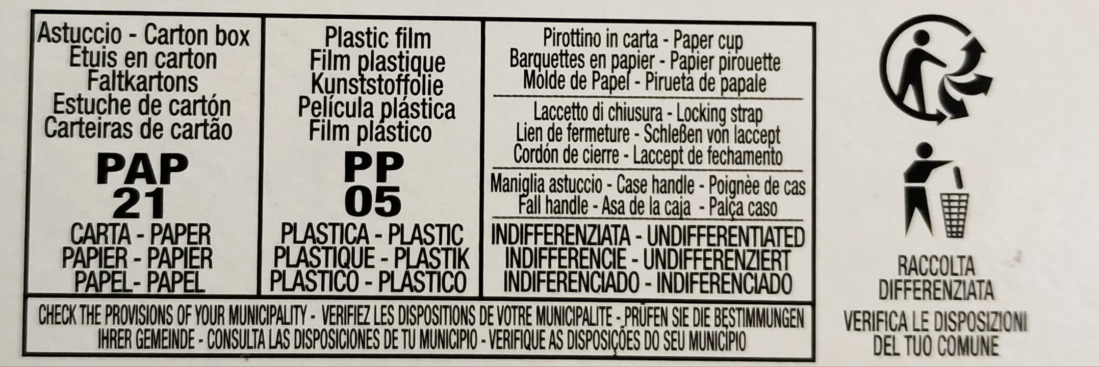 Panettone with lemon, cedar and mandarin peels - Instruction de recyclage et/ou informations d'emballage - en