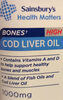 60 High Strength Cod live oil and Fish oil food supplement capsules with Vitamins A and D - Product