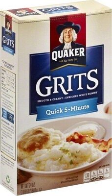 Calories in Quaker Quick -Minute Grits Ounce Paper Box