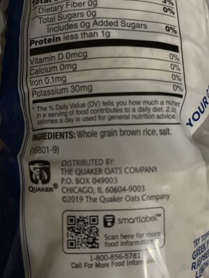 Lightly salted rice cakes - Ingredients