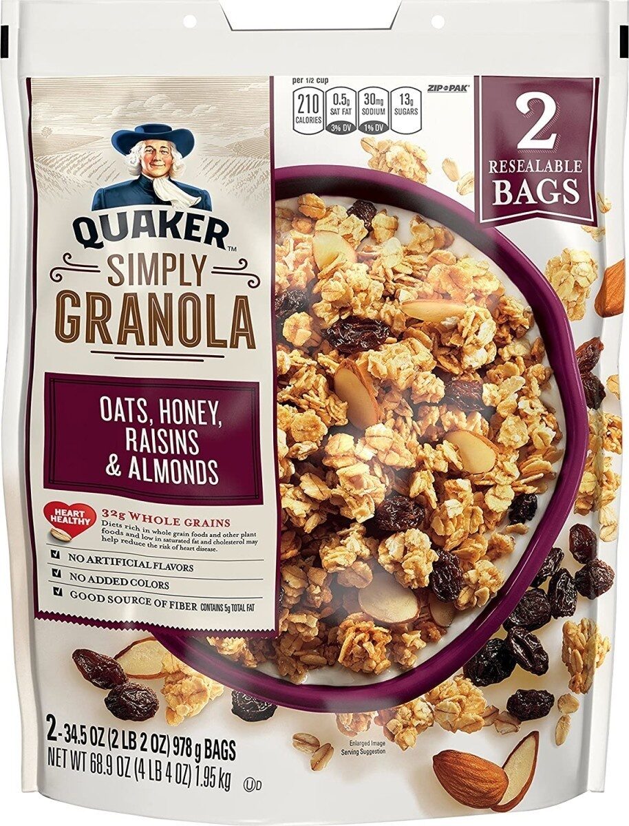 Quaker natural granola oats honey - Product - fr