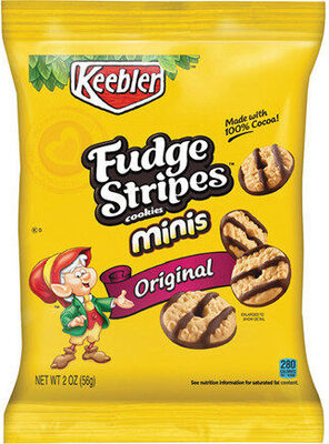 Keebler Fudge Shoppe Cookies Fudge Stripes Minis Original 2Oz - Product