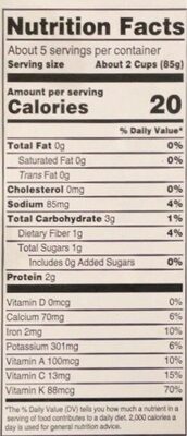 Baby Spring Mix - Nutrition facts