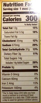 Brown'n serve french toast breakfast - Nutrition facts