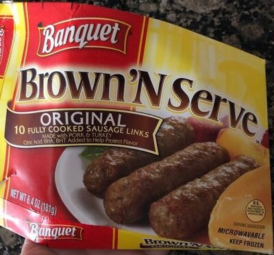 Brown 'N Serve Original 10 Fully Cooked Sausage Links - Product