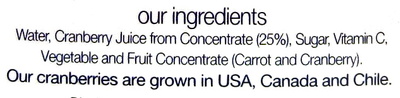Cranberry Classic - Ingredients
