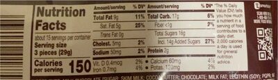Hershey's Nuggets - Milk Chocolate with Toffee and Almonds - Nutrition facts