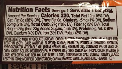 Hershey's ft Reese's - Nutrition facts