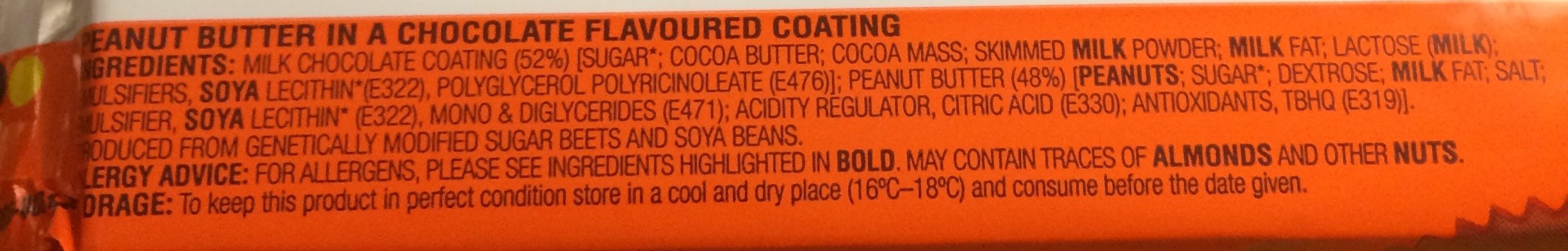 Reese's Peanut Butter Cups 4er King Size - Ingredients - en