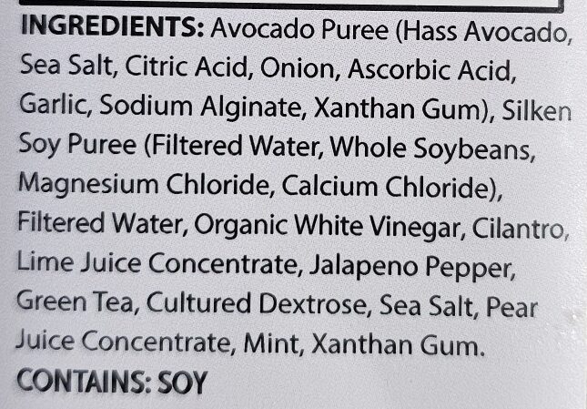 Avocado Vinaigrette Dressing - Ingredients