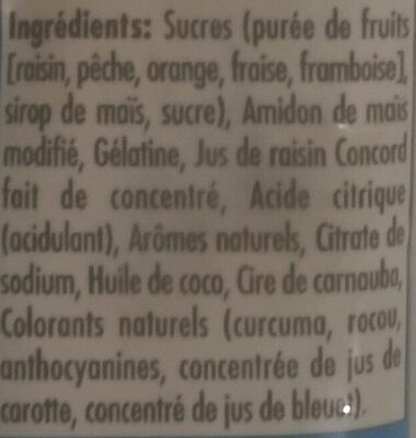 Fruit Snacks - Ingredients
