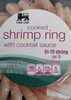 Cooked shrimp ring with cocktail sauce - Product