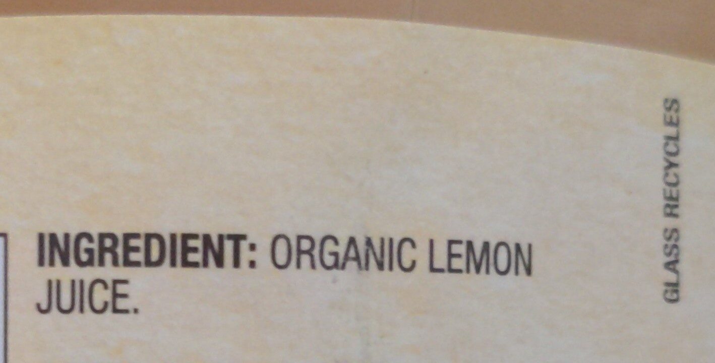 100% pure lemon juice, lemon - Ingredients