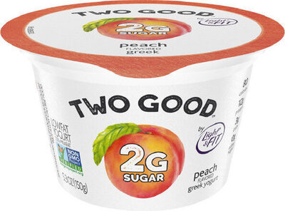 Calories in  Two Good Light & Fit Peach Flavored Low Fat Greek Yogurt